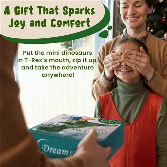 Dinosaur Stuffed Animal T-Rex and 5 Little Dinos for Boys & Girls -Plush Stuffie - Picture 2 of 7